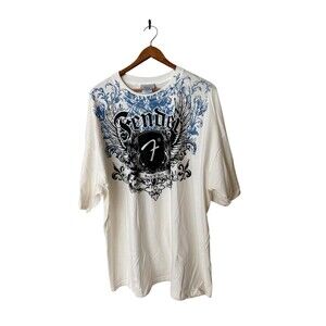 Fender Y2K Rock & Roll Graphic T-Shirt Mens Size XXL Crew Neck Cotton 2000’s Era